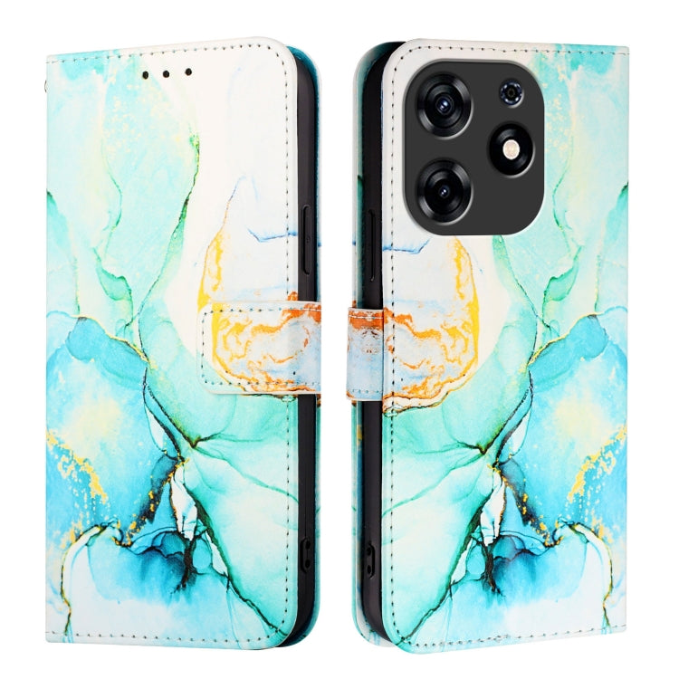 For Tecno Spark 10 Pro PT003 Marble Pattern Flip Leather Phone Case