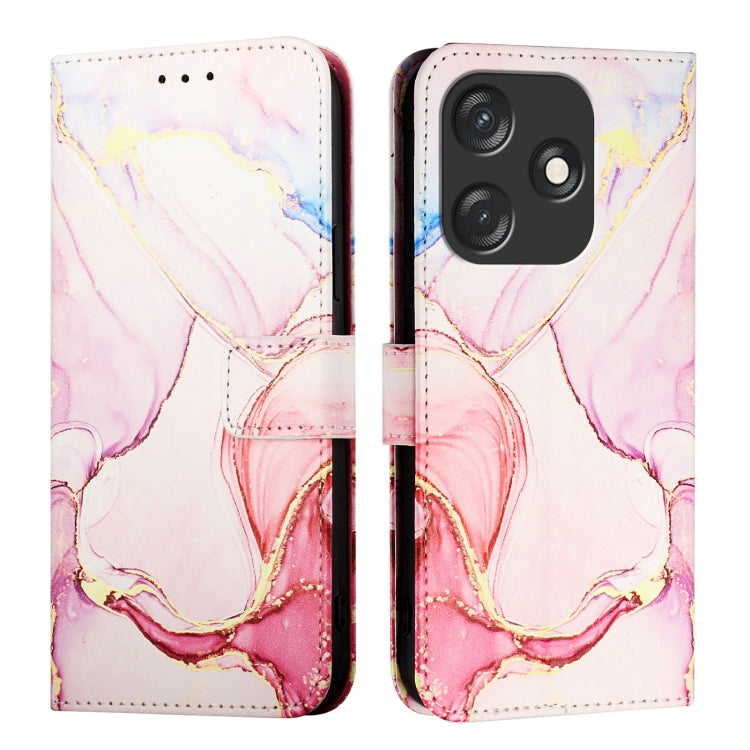 For Tecno Spark 10C PT003 Marble Pattern Flip Leather Phone Case