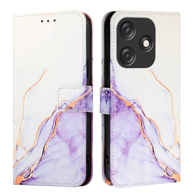 For Tecno Spark 10C PT003 Marble Pattern Flip Leather Phone Case