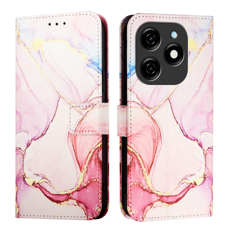 For Tecno Spark 20 PT003 Marble Pattern Flip Leather Phone Case