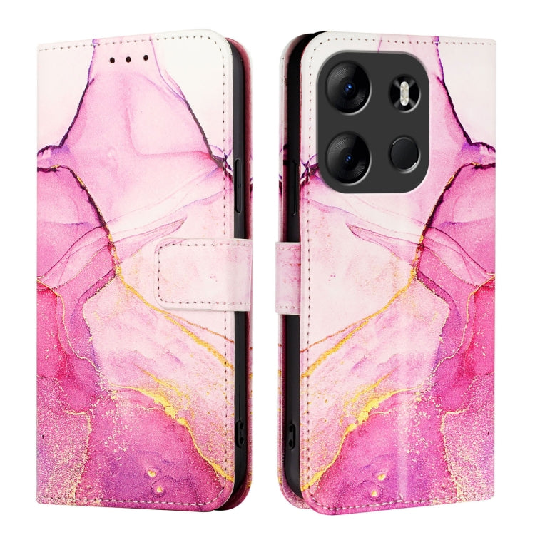 For Tecno Spark Go 2023 PT003 Marble Pattern Flip Leather Phone Case
