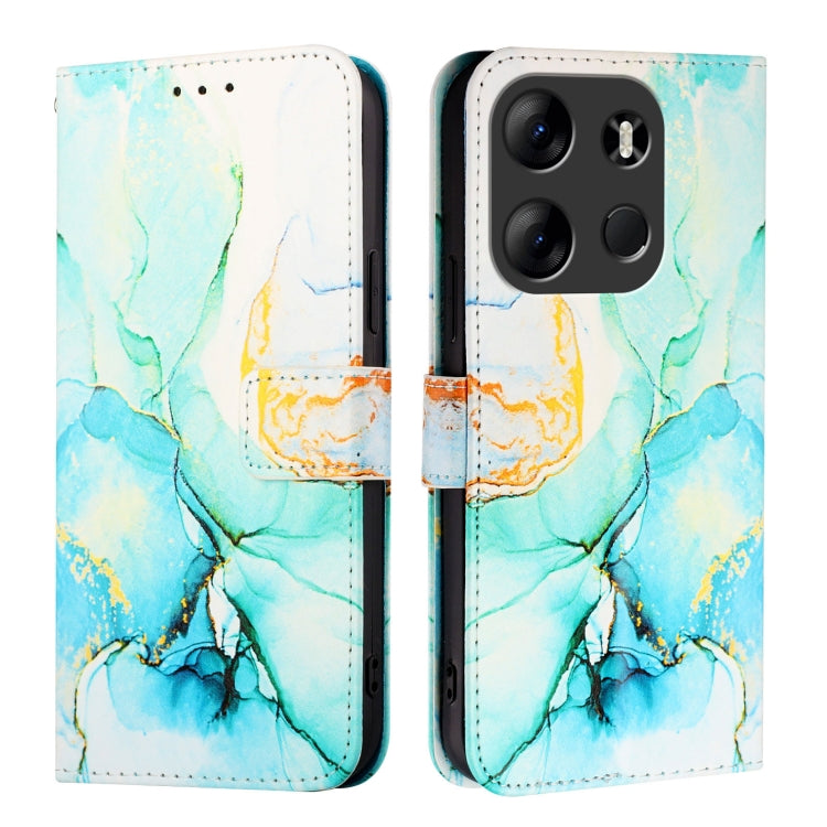 For Tecno Spark Go 2023 PT003 Marble Pattern Flip Leather Phone Case