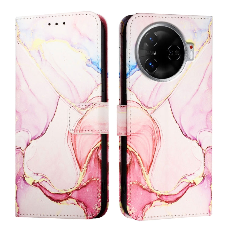 For Tecno Camon 30 Pro 5G PT003 Marble Pattern Flip Leather Phone Case