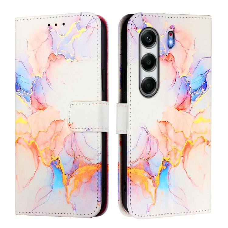 For Tecno Camon 40 4G PT003 Marble Pattern Flip Leather Phone Case