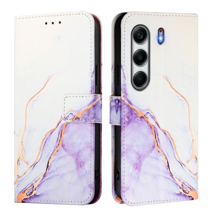 For Tecno Camon 40 4G PT003 Marble Pattern Flip Leather Phone Case