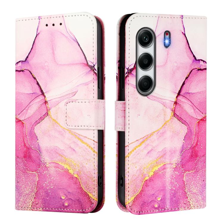 For Tecno Camon 40 Pro 4G PT003 Marble Pattern Flip Leather Phone Case
