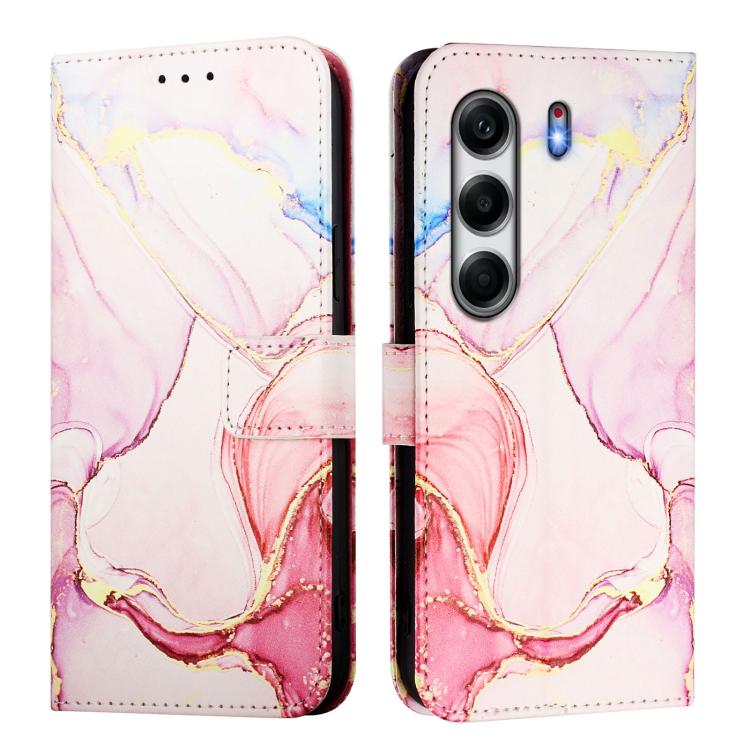 For Tecno Camon 40 Pro 4G PT003 Marble Pattern Flip Leather Phone Case