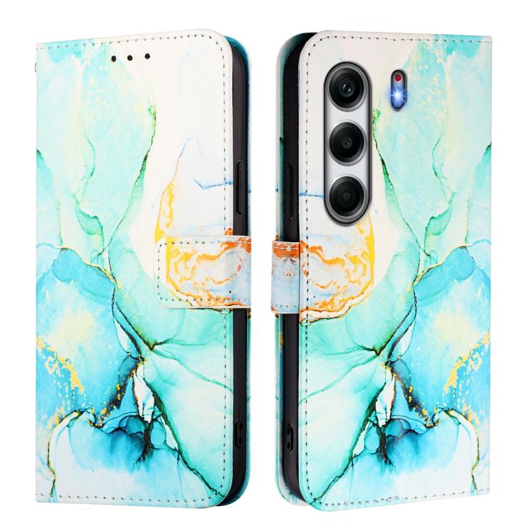For Tecno Camon 40 Pro 4G PT003 Marble Pattern Flip Leather Phone Case