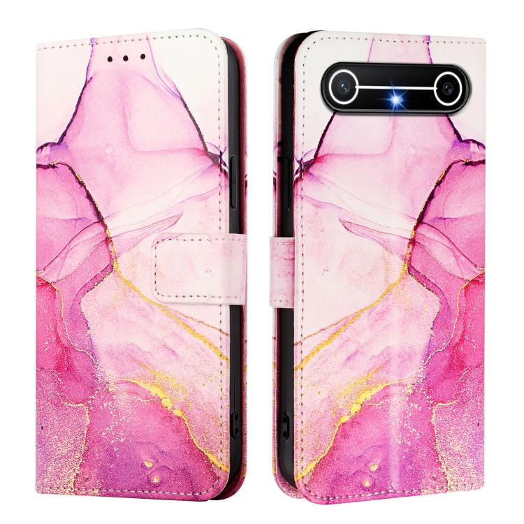 For Tecno Spark Slim 5G PT003 Marble Pattern Flip Leather Phone Case