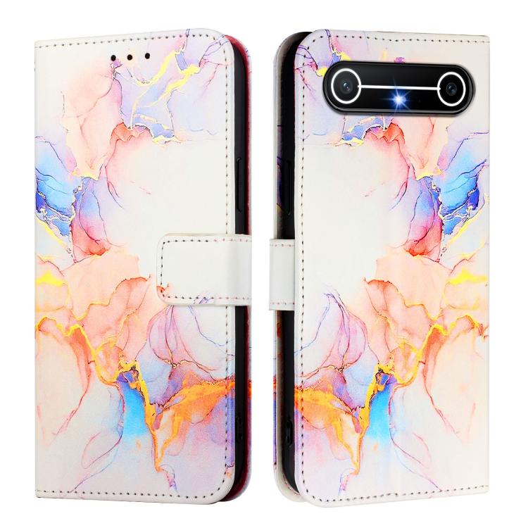 For Tecno Spark Slim 5G PT003 Marble Pattern Flip Leather Phone Case