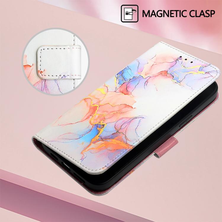 For Tecno Spark Slim 5G PT003 Marble Pattern Flip Leather Phone Case
