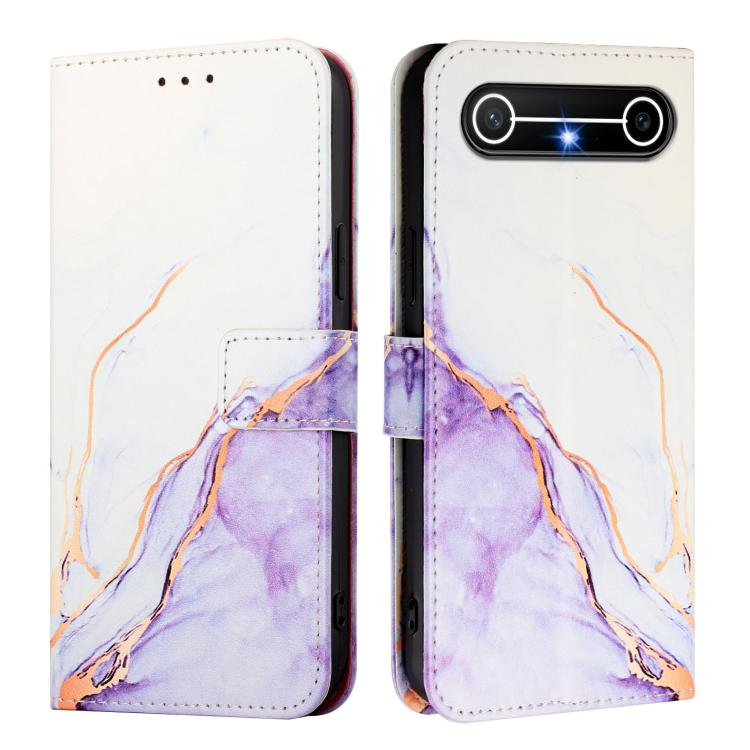 For Tecno Spark Slim 5G PT003 Marble Pattern Flip Leather Phone Case