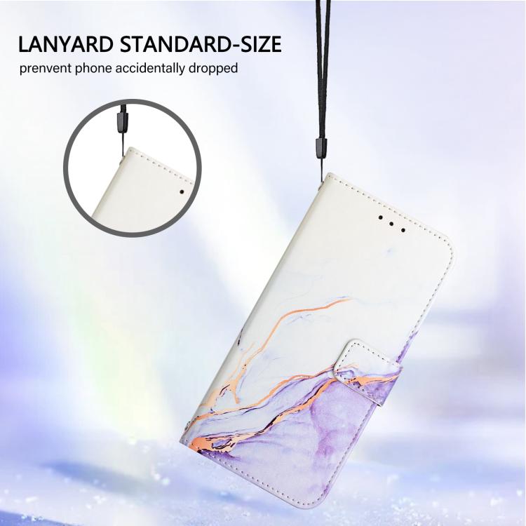 For Tecno Spark Slim 5G PT003 Marble Pattern Flip Leather Phone Case