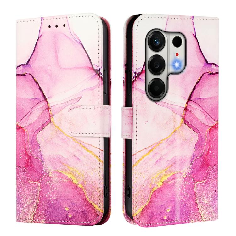 For Tecno Camon 50 4G PT003 Marble Pattern Flip Leather Phone Case