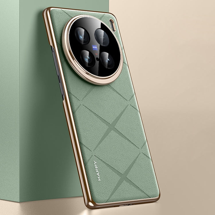 For vivo X100 Ultra Plain Leather PC Phone Case