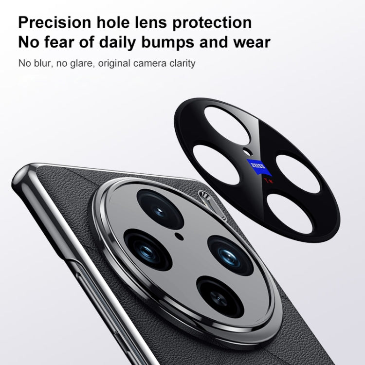 For vivo X100s Plain Leather PC Phone Case