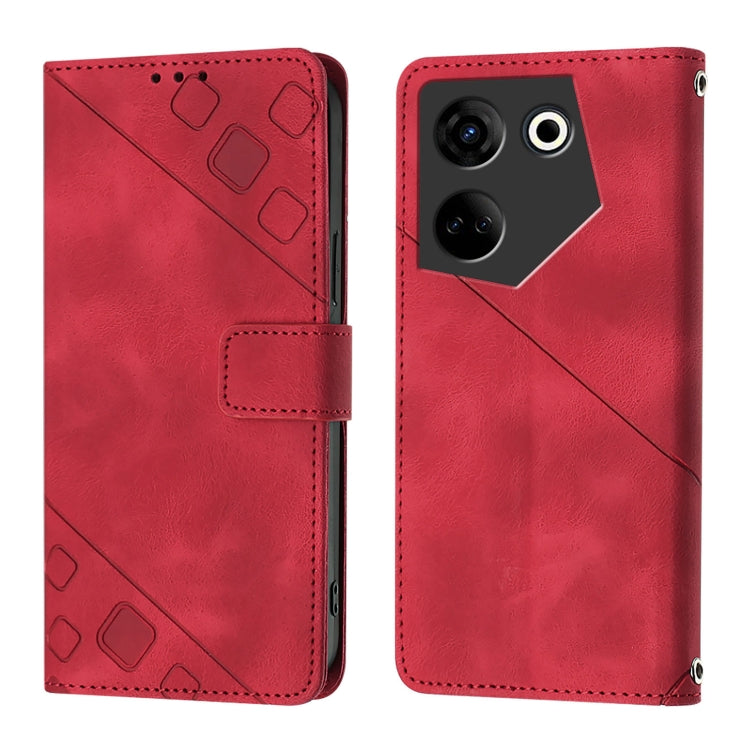 For Tecno Camon 20 / 20 Pro 4G Skin Feel Embossed Leather Phone Case