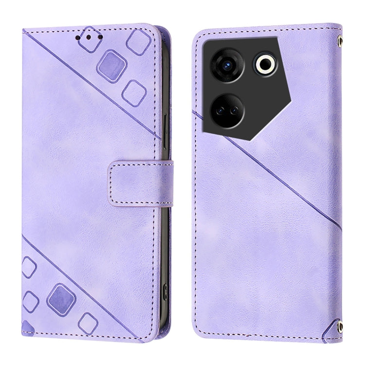 For Tecno Camon 20 / 20 Pro 4G Skin Feel Embossed Leather Phone Case