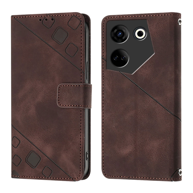 For Tecno Camon 20 / 20 Pro 4G Skin Feel Embossed Leather Phone Case
