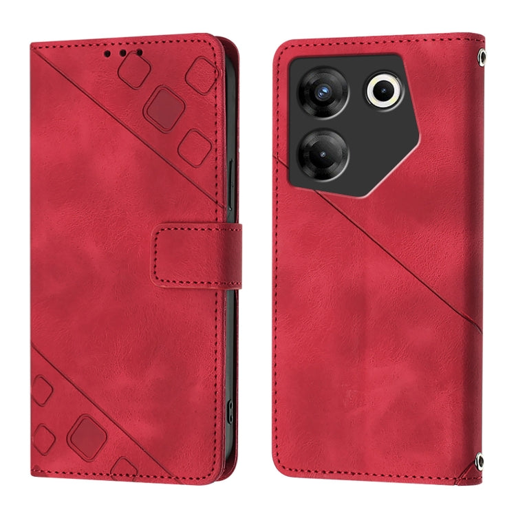 For Tecno Camon 20 Pro 5G Skin Feel Embossed Leather Phone Case