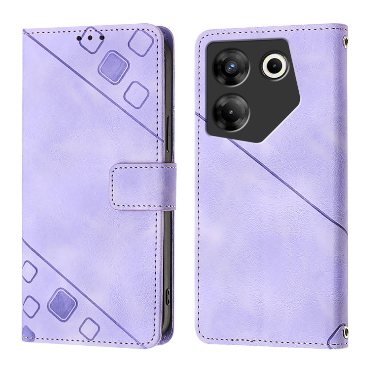 For Tecno Camon 20 Pro 5G Skin Feel Embossed Leather Phone Case