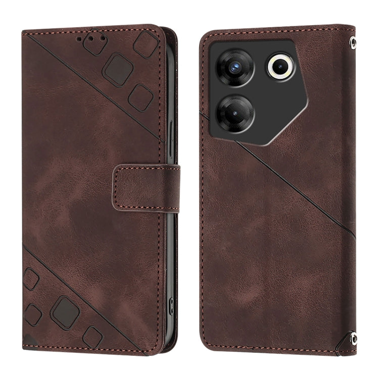 For Tecno Camon 20 Pro 5G Skin Feel Embossed Leather Phone Case