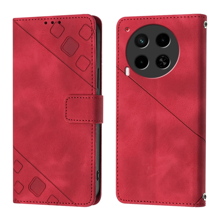 For Tecno Camon 30 4G / 5G Skin Feel Embossed Leather Phone Case