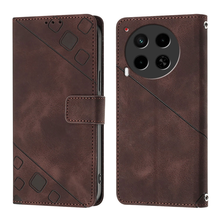 For Tecno Camon 30 4G / 5G Skin Feel Embossed Leather Phone Case