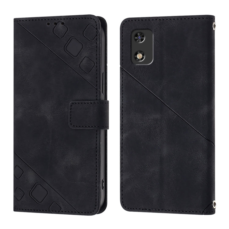 For Tecno Pop 5c Skin Feel Embossed Leather Phone Case