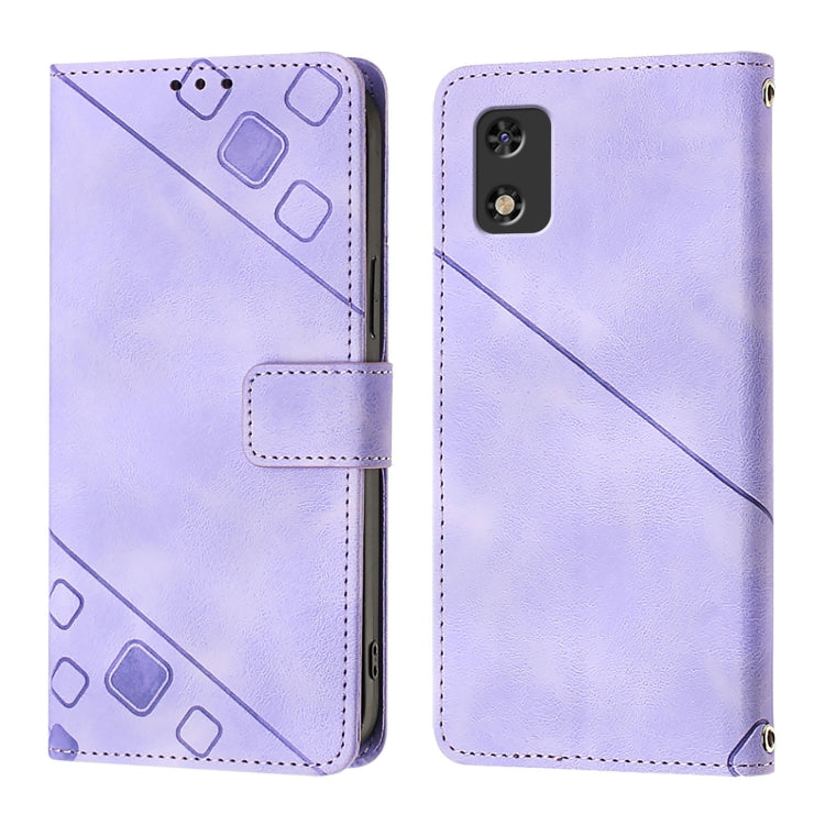 For Tecno Pop 5c Skin Feel Embossed Leather Phone Case