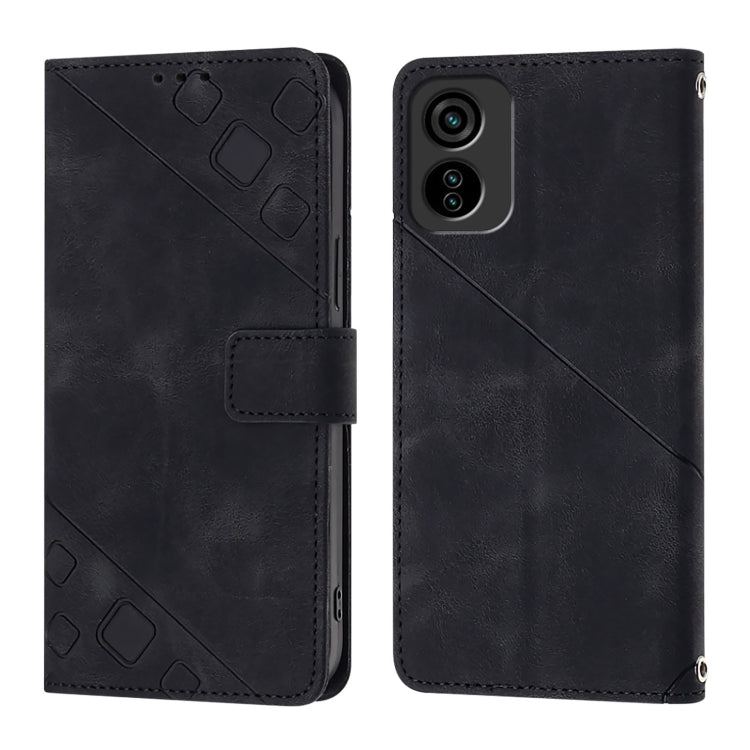 For Tecno Pop 6C Skin Feel Embossed Leather Phone Case