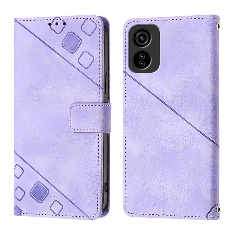 For Tecno Pop 6C Skin Feel Embossed Leather Phone Case