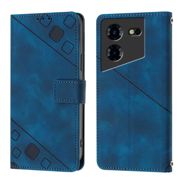 For Tecno Pova 5 4G Skin Feel Embossed Leather Phone Case