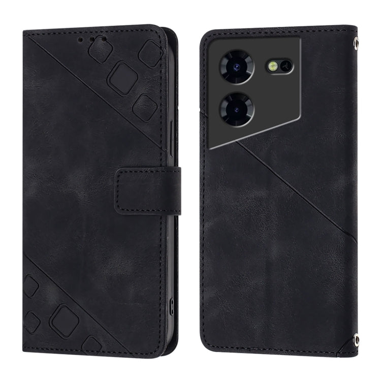 For Tecno Pova 5 Pro 5G Skin Feel Embossed Leather Phone Case