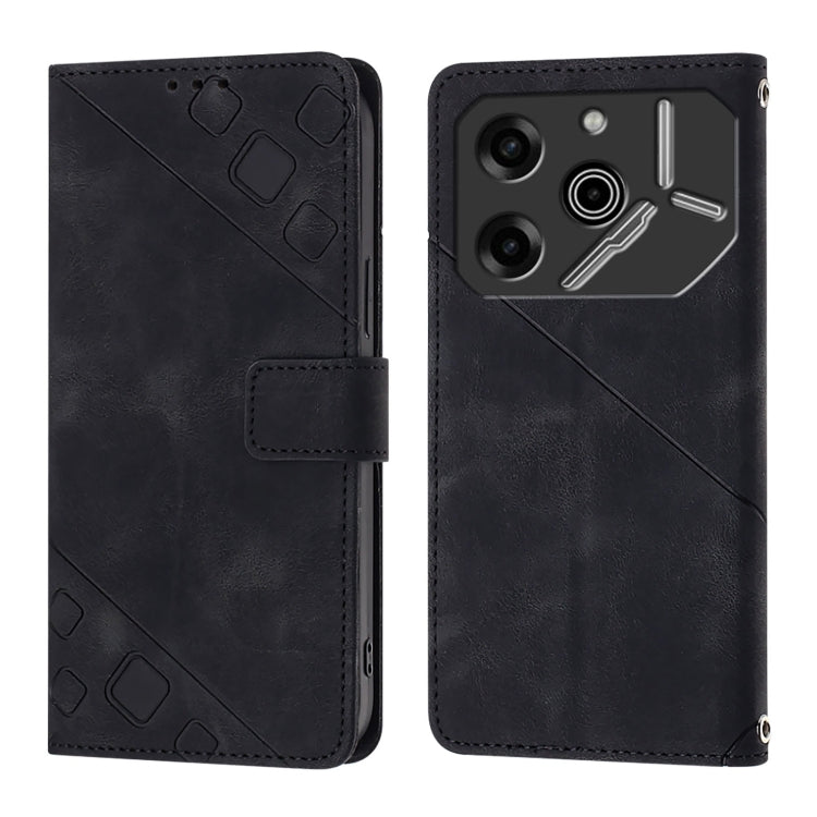 For Tecno Pova 6 5G Skin Feel Embossed Leather Phone Case