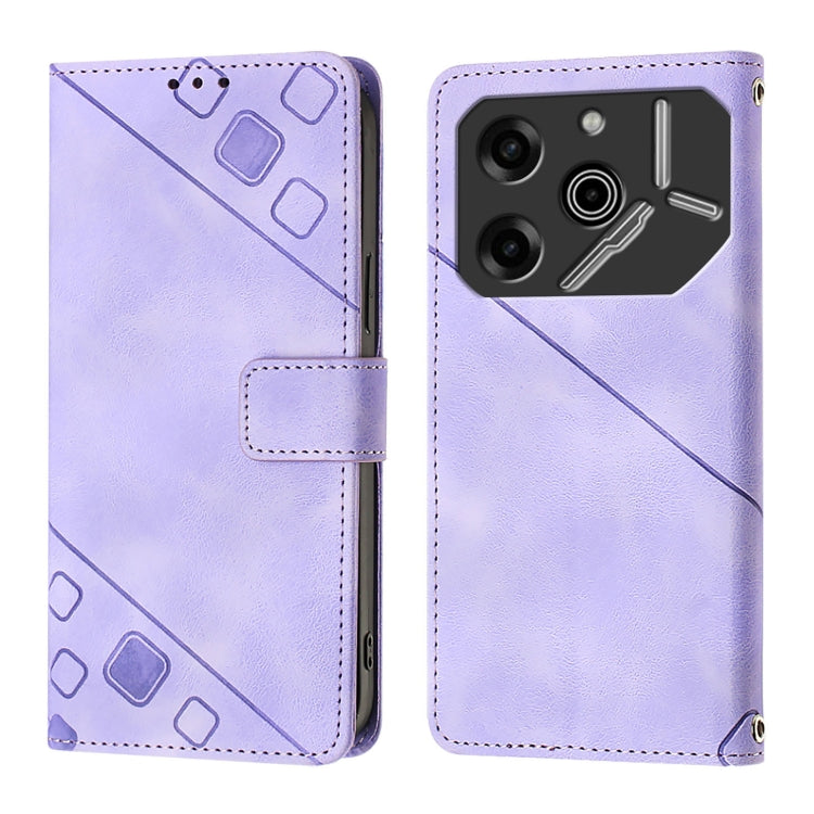 For Tecno Pova 6 5G Skin Feel Embossed Leather Phone Case