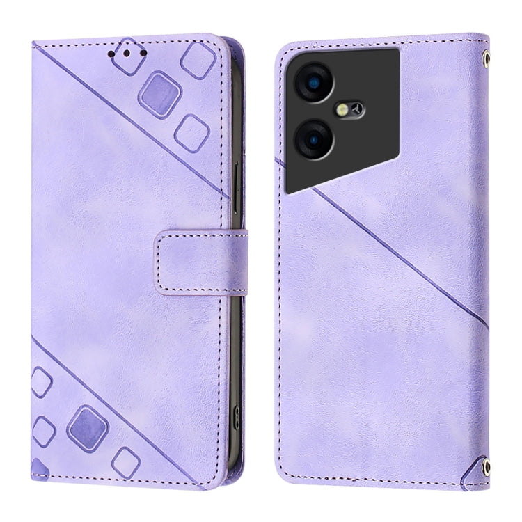 For Tecno Pova Neo 3 Skin Feel Embossed Leather Phone Case