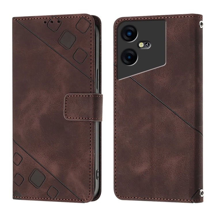 For Tecno Pova Neo 3 Skin Feel Embossed Leather Phone Case