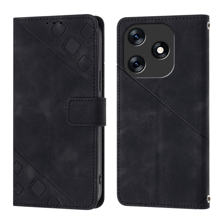 For Tecno Spark 10 4G Skin Feel Embossed Leather Phone Case