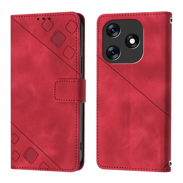 For Tecno Spark 10 4G Skin Feel Embossed Leather Phone Case