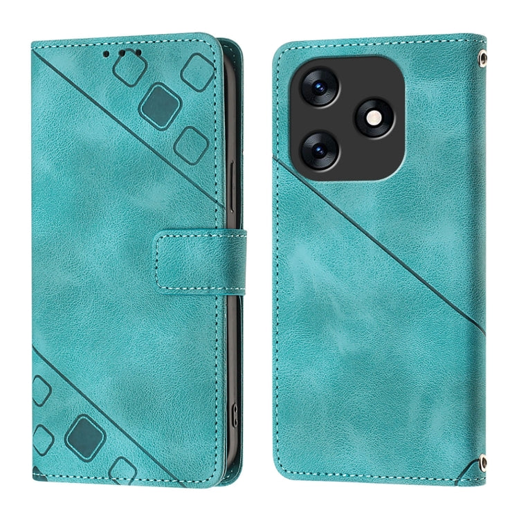 For Tecno Spark 10 4G Skin Feel Embossed Leather Phone Case