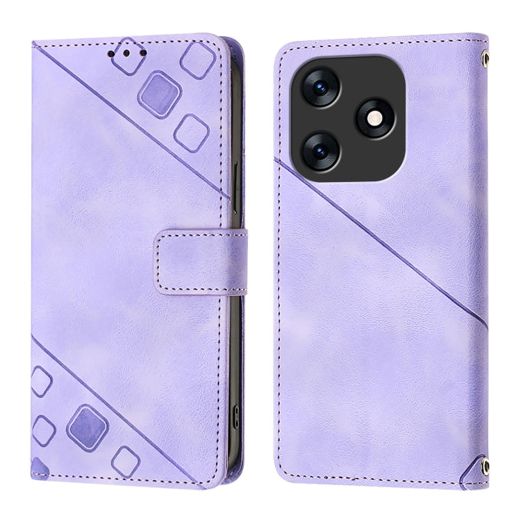 For Tecno Spark 10 4G Skin Feel Embossed Leather Phone Case