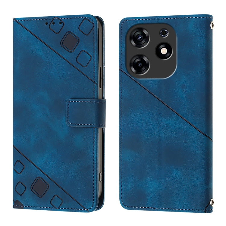 For Tecno Spark 10 Pro Magic Magenta Skin Feel Embossed Leather Phone Case