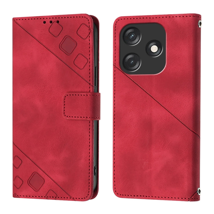 For Tecno Spark 10C Skin Feel Embossed Leather Phone Case