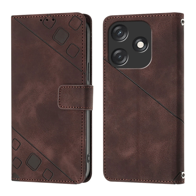 For Tecno Spark 10C Skin Feel Embossed Leather Phone Case