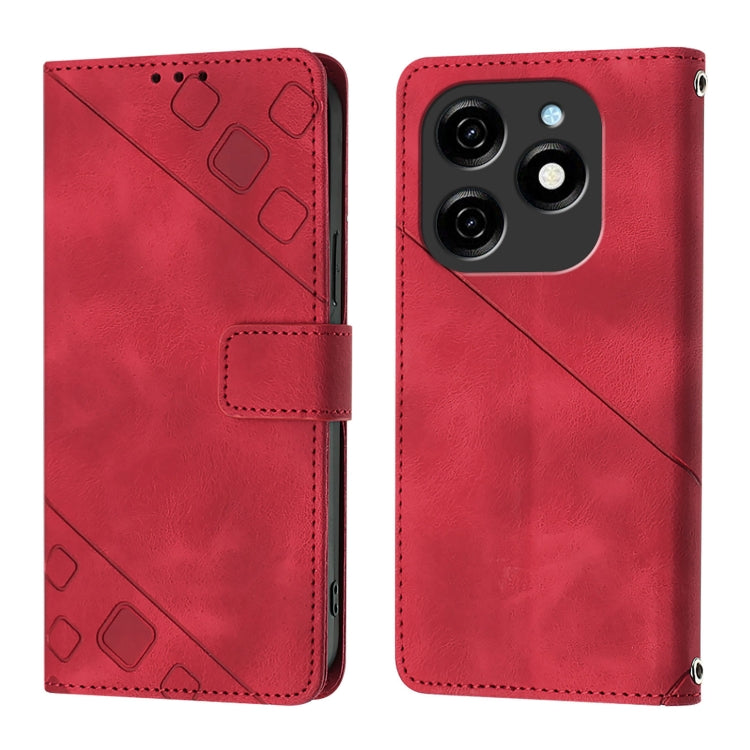 For Tecno Spark 20 Skin Feel Embossed Leather Phone Case