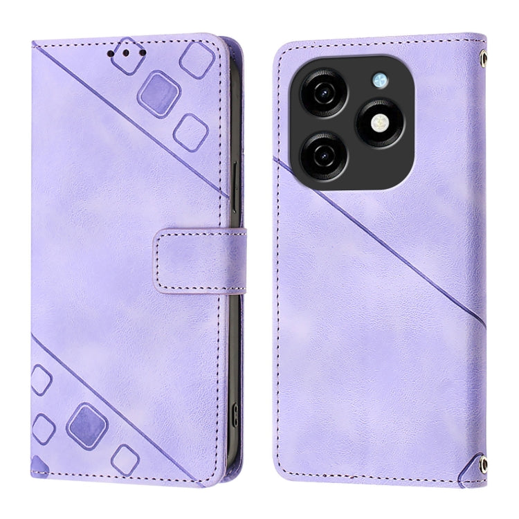For Tecno Spark 20 Skin Feel Embossed Leather Phone Case