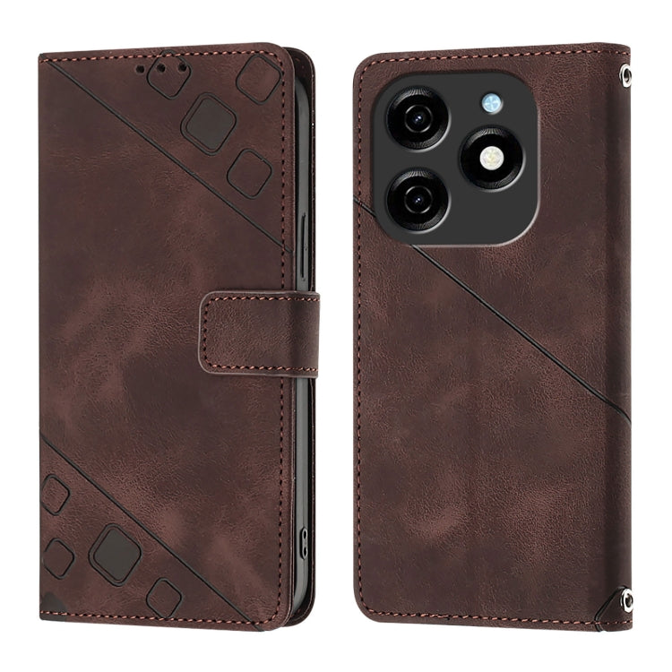 For Tecno Spark 20 Skin Feel Embossed Leather Phone Case