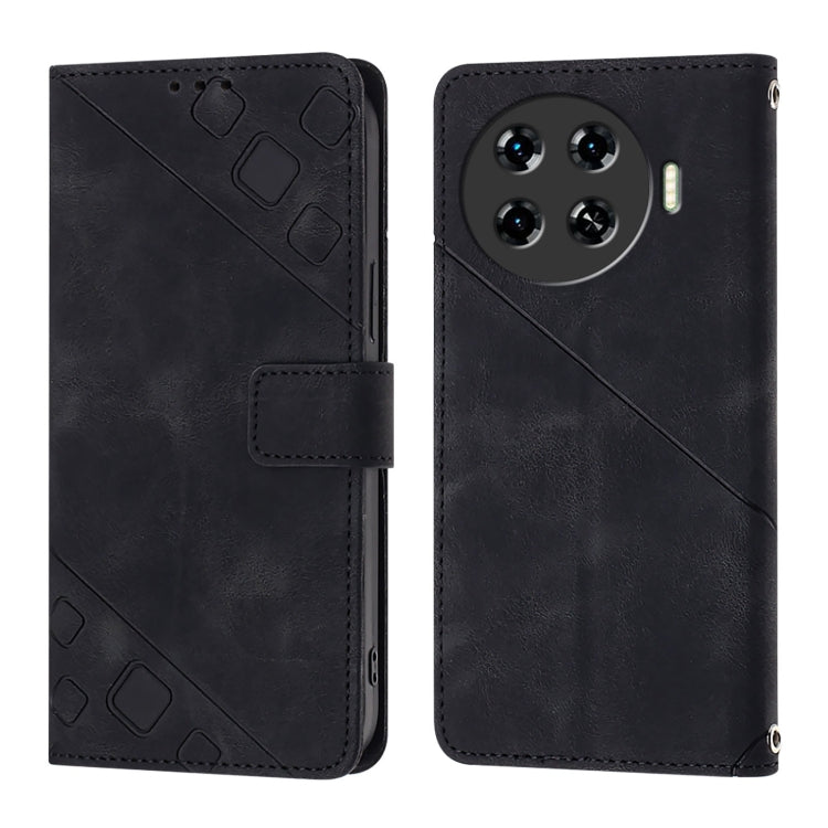 For Tecno Spark 20 Pro+ Skin Feel Embossed Leather Phone Case