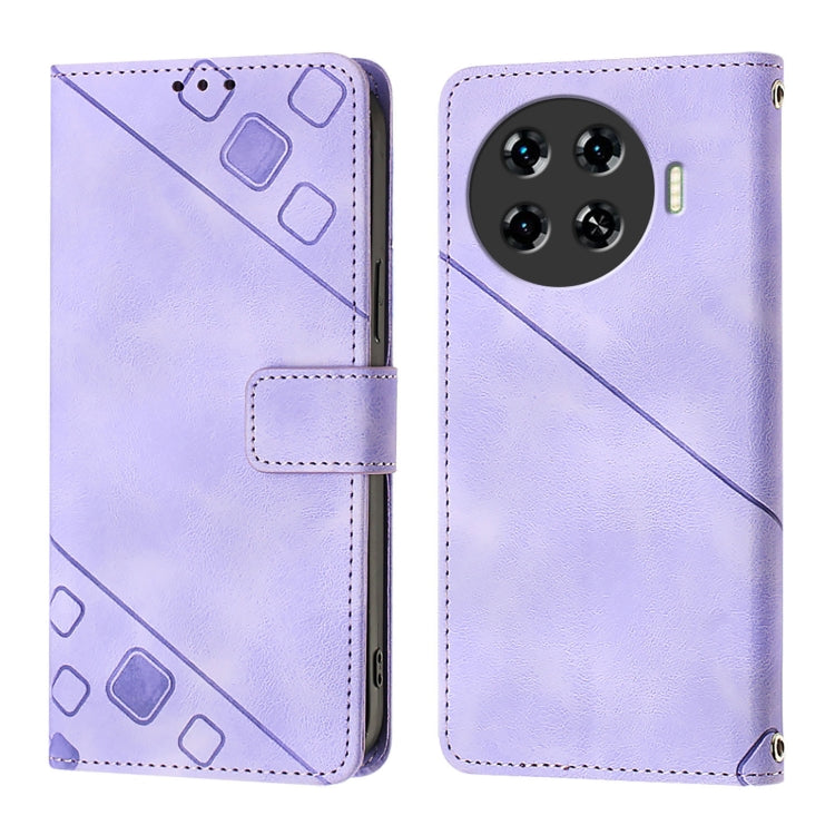 For Tecno Spark 20 Pro+ Skin Feel Embossed Leather Phone Case